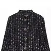 Comercio Exterior Transfronterizo 2026 Primavera Nuevo Estilo Europeo y Americano Moda Femenina Casual Holgado Color Metálico Hilo Blazer 2293