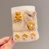 Grampo de Cabelo Infantil Grampo de Pelúcia Fofo Novo Estilo Presilha para Franja de Menina Bebê Acessórios de Cabelo de Tecido Presilha Bico de Pato Adorno de Cabeça de Borboleta