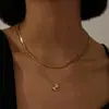 Collar de 26 Letras de Doble Capa Transfronterizo de Aliexpress Acero Inoxidable Ajustable Estilo Vintage Joyería para el Trabajo
