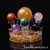 Cristal Natural Colorido Arreglo de Siete Estrellas Bola de Cristal Adornos Feng Shui Artesanías para el Hogar Venta al por Mayor Piedra de Cristal Espiritual