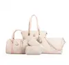 Bolsas para Mujer 2026 Nuevo Moda Europea y Americana Set de Bolsos Madre e Hija con Patrón de Flecha, Bolso de Hombro Único Madre e Hija, Juego de Seis Piezas al por Mayor