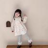 Roupa Infantil Coleção Primavera 2026: Camisa Longa Colorida com Bolinhas Estilo Coreano para Meninas Leggings Elásticas Plus Size Slim-Fit para Crianças