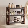 Estante de madera para baño transfronterizo, estante de almacenamiento multicapa para cocina del hogar, condimentos, tazas de té, cosméticos, almacenamiento de toallas