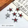 Serie Roja y Negra Guirnalda de Mariposa Rosa Colgante de Aleación Pulsera DIY Hecha a Mano Collar Colgante de Pulsera Accesorios de Joyería