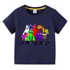 2023 nova roupa infantil transfronteiriça camiseta infantil de verão de manga curta estilo coreano Meninos Meninas bebê camiseta de manga curta top algodão