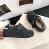 Zapatos Burken Elevados por Dentro para Mujer Zapatos de Algodón Cálido con Forro de Felpa y Suela Gruesa para Mujer Zapatos de Lana Nuevos de Invierno para Mujer Calzado de Exterior de una Sola Capa para Mujer