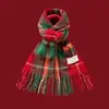 Colección de Bufandas de Navidad y Año Nuevo Bufanda Roja para Mujer Invierno Iluminadora Estudiante Cálido Calentador de Cuello de Año Nuevo Regalo para Pareja Transfronterizo