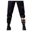 Pantalones casuales para hombre de primavera y otoño 2024, forrados de polar, cintura elástica regular, populares para jóvenes, color liso gris, multibolsillos, pantalones casuales