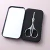 Tijeras de Belleza Redondas de Acero Inoxidable para Recortar Vello Nasal Recortar Cejas Recortar Zona Íntima Tijeras Manuales Portátiles Unisex de Cabeza Romo
