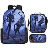 Mochila de Halloween Mais Vendida da Amazon, Conjunto de Três Peças Fantasma Abóbora, Mochila Escolar para Estudantes do Ensino Fundamental e Médio, Mochila Infantil, Bolsa de Ombro