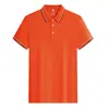 Camisa Polo de Manga Corta con Cuello de Solapa Antibacteriano de Algodón Ecológico 7A para Verano Ropa de Trabajo con Logo Bordado Estampado para Grupo Corporativo Personalización