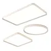 Samsung Iluminación Ultra-delgada Luz Principal para Sala de Estar, Color Nogal Estilo Mid-century, Juego de Luminarias de Techo de Espectro Completo Protección Ocular