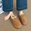 Mocasines de Invierno Zapatos Cálidos Slip-on Caña Baja Suela Gruesa 2026 Birken Zapatos de Algodón Botas de Nieve Estilo Nuevo Forro de Polar Moda