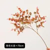 Nuevo eucalipto artificial color caramelo con hojas de manzana, popular ramo de flores secas en colores otoñales, plantas verdes artificiales para decoración de sala de estar