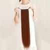 Cabelo Liso Longo de 32 Polegadas Exportação Cabelo Sintético de Alta Temperatura Rabo de Cavalo Duplo Extensões de Cabelo para Mulheres, Rabo de Cavalo Longo Trançado com Amarração, Ossier