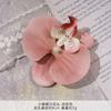 Cabeça de Flor Pequena Phalaenopsis Casamento Flor de Simulação Flor de Seda Traje Hanfu Flor de Lanterna Decoração Flor Artesanal DIY Presilha de Cabelo Acessório de Cabeça