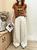 Fábrica de Origem Treze Fábricas de Guangzhou Camiseta de Algodão Canelado 220g para Mulheres Slim Fit Manga Curta Top Verão Exclusivo Atacado
