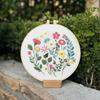 Bordado Lu Flor Europeia Feita à Mão Pintura Pendurada conjunto Bordado Material DIY Bolsa Pintura Decorativa Ponto Cruz Bolsa de Prática de Inglês