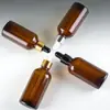 Botellas de Aceite Esencial Marrones en Stock 5ml-30ml Botellas Dispensadoras de Aceite Esencial Botellas de Vidrio Transparente Marrón con Gotero Botellas de Esencia