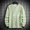 Sudadera para hombre transfronteriza para primavera y otoño 2026, nueva camiseta de manga larga de moda, versátil casual holgada de cuello redondo para hombre talla grande