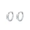 Brincos Novos Estilo Laço Pequeno em Prata Esterlina S925 para Mulheres, Simples e Elegantes, Brincos Doces em Forma de Oito para Senhoras