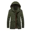 Venta Directa Exportación Otoño e Invierno Ropa Nueva para Hombre Más Terciopelo Lavada Chaqueta Casual para Hombre Cortavientos de Longitud Media Talla Grande Moderna