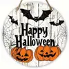 Impressão Plana 2D 1 Peça Placa de Boas-Vindas Feliz Halloween Decoração de Varanda de Halloween Placa Decorativa de Porta da Frente