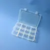 Caixa de Armazenamento Multifuncional à Prova de Poeira com 12 Compartimentos Removíveis Caixa de Plástico Transparente PP Caixa de Armazenamento para Mesa de Nail Art Caixa de Exibição Dividida