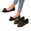 Zapatos de Punta Individual Talla Grande Transfronterizos Otoño 2026 Nuevo Estampado de Leopardo para Mujer Suela Plana Boca Baja Zapatos de Trabajo Punta Redonda Tacón Plano Zapatos de Punta Individual Versátiles