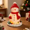 Nuevos Adornos de Muñeco de Nieve de Resina Atmósfera del Hogar Manualidades Navideñas Adornos para Mesa de Fiesta