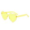 Gafas de Sol con Forma de Corazón de Melocotón Estilo Europeo y Americano Exageradas Elegantes de Una Sola Pieza Gafas de Sol de Colores Caramelo para Fiestas de Baile