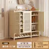 Zapatero Vertical de Alto Estilo para la Entrada Exterior, Zapatero Doméstico Estrecho de Múltiples Capas con Puertas para Uso en el Pasillo