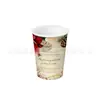 Set de Fiesta Temática Navideña Vintage Pájaro Rojo Flor de Pascua Platos de Papel Servilletas Vasos de Papel Vajilla para la Mesa de la Cena Festiva