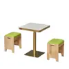 Mesas y Sillas para Comedor Comerciales Hechas de Placas de Roca, Mesas y Sillas para Restaurantes de Comida Rápida, Restaurante Temático de Fideos, Restaurante Shaxian de Comida Rápida, Juegos de Mesa y Sillas para Comedor de Madera Maciza