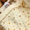 Algodón de Azúcar Gasa de Cuatro Capas Toalla de Baño Estilo ins de Algodón Manta Cubierta Estampada de Dibujos Animados Guardería Bebé Manta de Aire Acondicionado Siesta