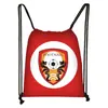 Bolsa com Cordão para Futebol da Copa do Mundo Transfronteiriça de 2026 com Estampa do Logo da Equipe, Mochila com Cordão de Poliéster, Bolsa de Armazenamento de Grande Capacidade