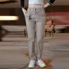 Pantalones Casuales de Negocios Transpirables Nuevos de Verano 2025 para Mujer Versátiles de Pierna Recta Casual Pareja Modernos Ajustados Largos