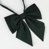 Pajarita de Color Sólido con Puntiagudos y Acentos de Plumas, Accesorios Jk, Pajarita Estilo Japonés para Estudiante Mujer, Pajarita Grande con Cordón, Estilo Uniforme Escolar