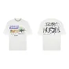 Saint vintage Estilo Americano High Street Holgada Vtg Camiseta de Manga Corta para Hombre Camiseta Estampada Alfabeto Figura Camiseta Urbana