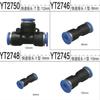Conector rápido neumático conector rápido plástico PU conector en T recto 4 6 8 10 12 14 mm tubo de aire