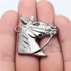 37x 36mm 10.7g multicolor retro DIY aleación accesorios lindo animal cabeza de caballo colgante