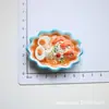 Caracol de campo gourmet chino tortuga accesorios de resina DIY llavero colgante pegatina de refrigerador estudio par bolsa ciega