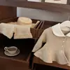 Cardigã de Tricô Estiloso para Meninas com Design de Botão Único para Primavera, Outono e Inverno