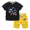 Conjunto Curto para Crianças 2025 Chegada de Verão Meninos e Meninas Camisa de Meia Manga Shorts Esportivos Fabricante Dropshipping Tendência