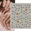 Pegatinas de uñas estilo caricatura, lindas abejitas, pegatinas de gel para uñas con temática floral y de frutas de moda, y pegatinas decorativas para teléfonos y iPads