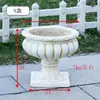 Maceta Grande de Paisaje Vintage Estilo Europeo, Columna Romana Estilo Antiguo, Decoración de Piso para Entrada de Patio de Villa, Adorno para Exteriores