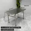 Mesa Retangular de Aço Inoxidável Dobrável Mesa de Jantar Bar Caseiro Churrasqueira ao Ar Livre Mesa para Comer Feira Noturna Fast Food Catering Comercial