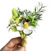 Buquê de flores preservadas transfronteiriço, um presente para o Festival Qixi, apresentando flores secas, flores reais e gipsofila, uma peça decorativa mini e um item em alta para o Dia das Mães