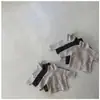 INS camiseta de otoño e invierno para bebé, cómoda, a rayas, con cuello alto, cepillada, para hombre y mujer, camiseta interior gruesa para bebé