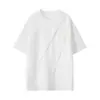 Camiseta Plissada de Manga Curta para Homens, Roupa de Verão de Alta Qualidade com Caimento Solto, Camiseta Pesada da Moda Estilo Americano